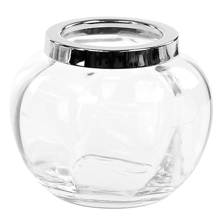 Windisch 91475-CR Rounded Plain Crystal Glass Toothbrush Holder